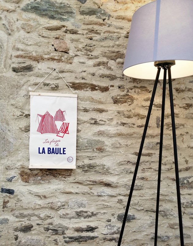 Boutique en ligne - toile murale La Baule cabines - Office de Tourisme La Baule Presqu'île de Guérande