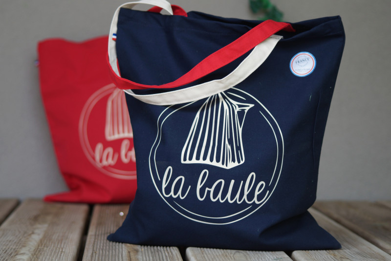 Boutique en ligne - Tote bag cabine navy - Office de tourisme la Baule Presqu'île de Guérande