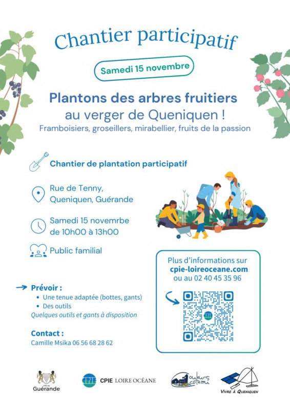 Chantier participatif au verger de Queniquen - Guérande
