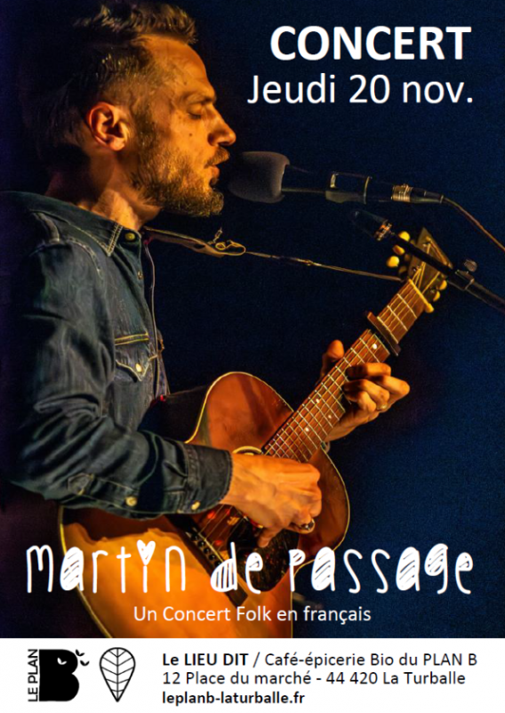 Concert : Martin de passage - La Turballe