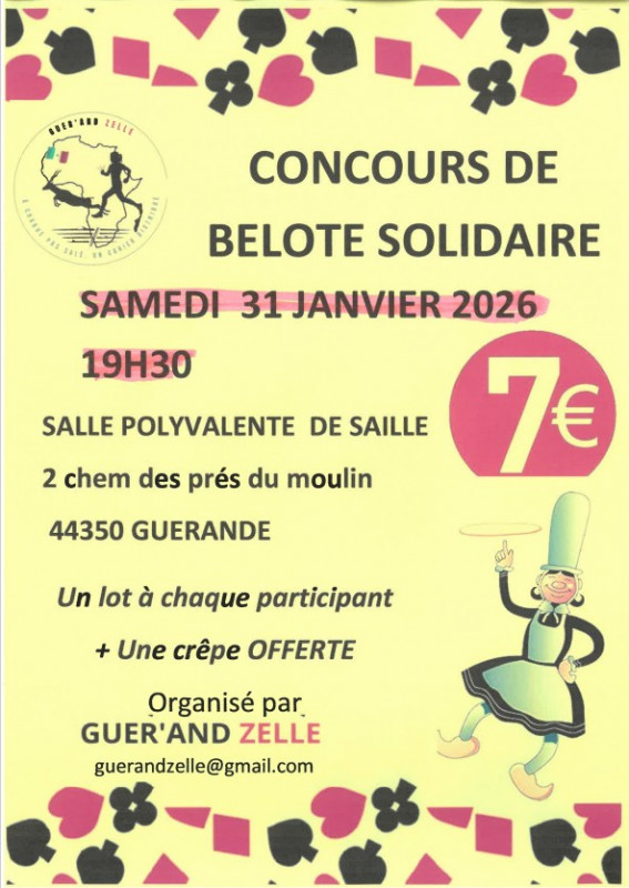 Concours de belote solidaire - Guérande