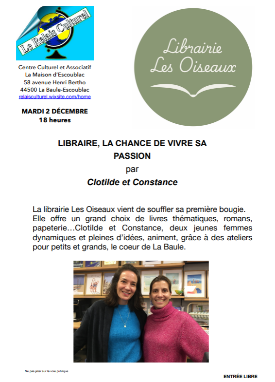 Conférence - Libraire, la chance de vivre de sa passion Conférence - Libraire, la chance de vivre de sa passion