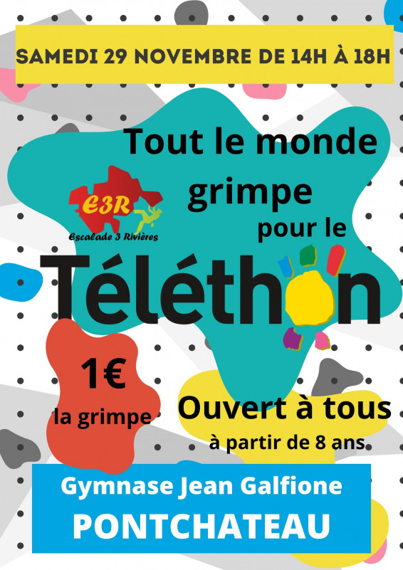 Escalade au profit du Téléthon à Pont-Château