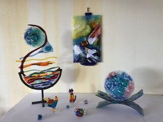 Exposition et démonstration artistique : le verre fusionné - Gallais Monique - Kerhinet à Saint-Lyphard