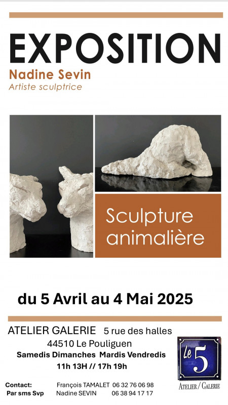 Exposition sculpture animalière de Nadine Sevin - Le 5 Le Pouliguen 