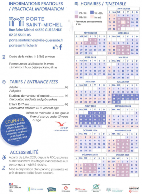 Guérande - Horaires - Porte Saint-Michel - Musée de Guérande