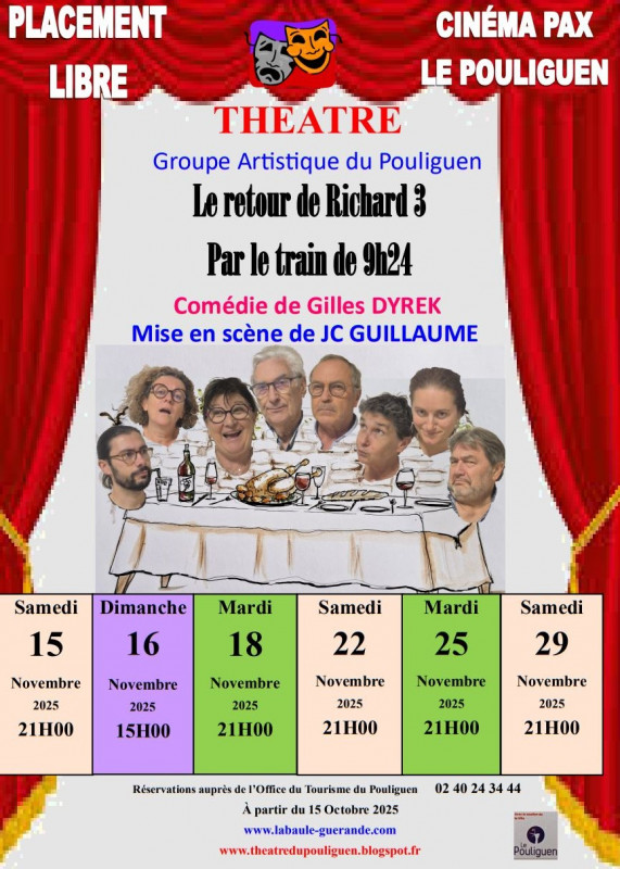 Le Pouliguen - Théâtre - Le retour de Richard 3 par le train de 9h24