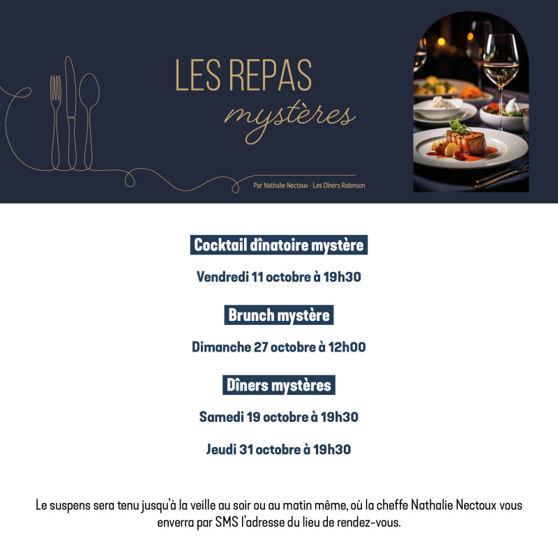 Les 4 repas mystères - Saveurs d'octobre