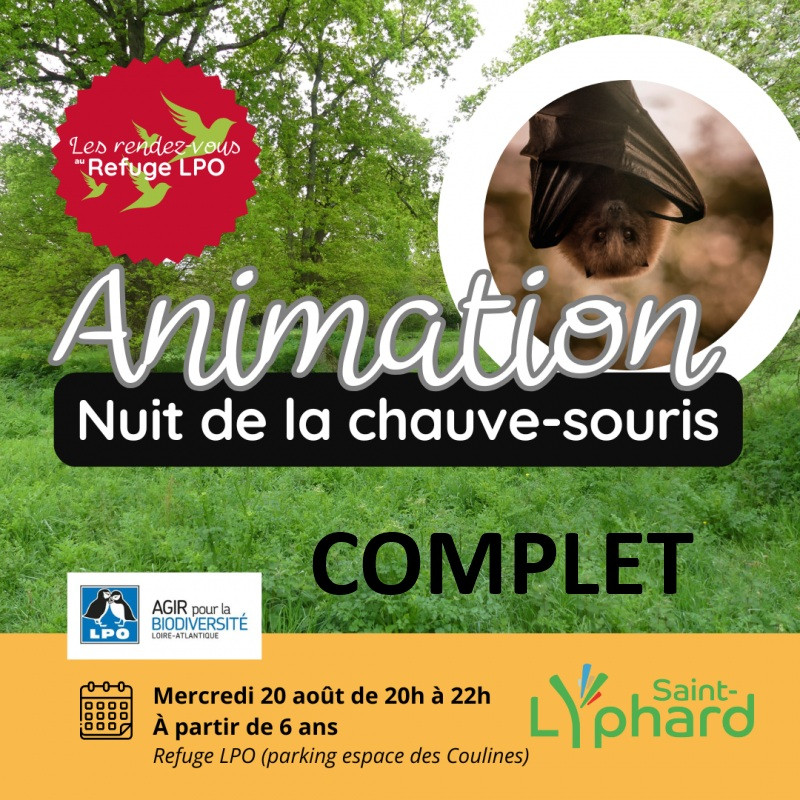 Les rdv refuge LPO St Lyphard : nuit de la chauve-souris