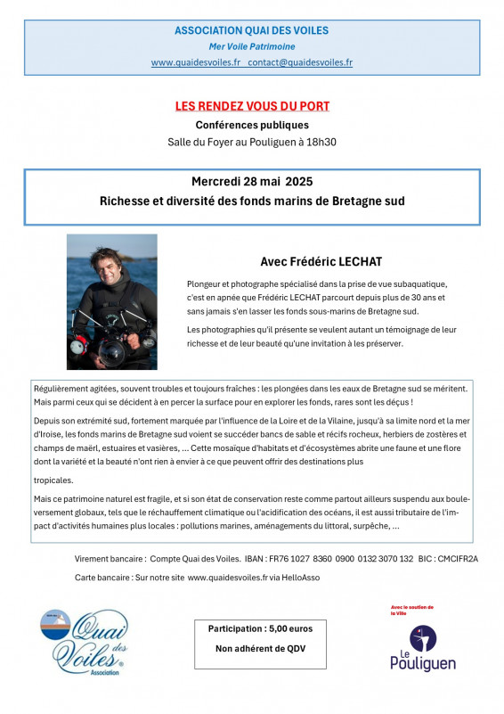 Les rendez-vous du Port : Conférences publiques Frédéric LECHAT