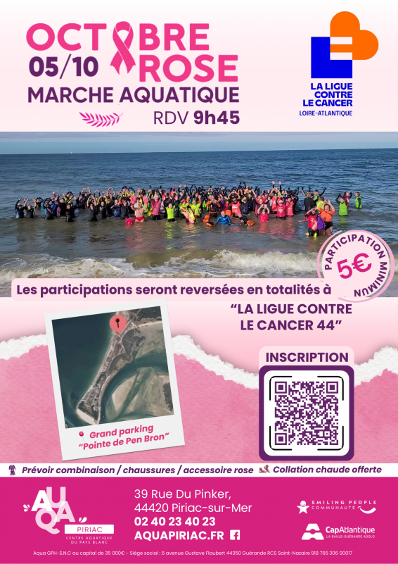 Marche aquatique octobre rose - la turballe