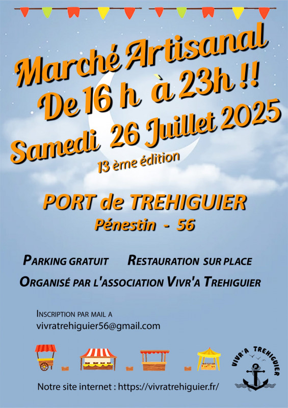 Marché artisanal nocturne - Port de Tréhiguier - Pénestin