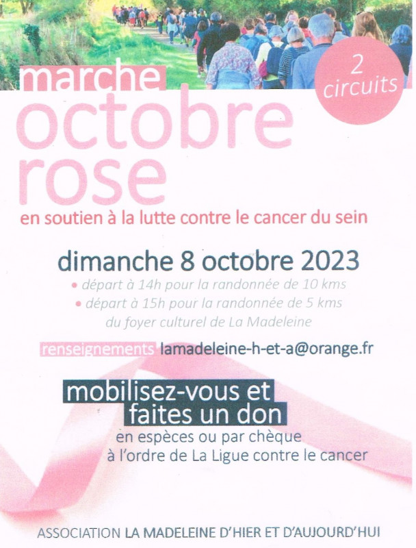 Marche octobre rose - La Madeleine d'hier et d'aujourd'hui - Guérande