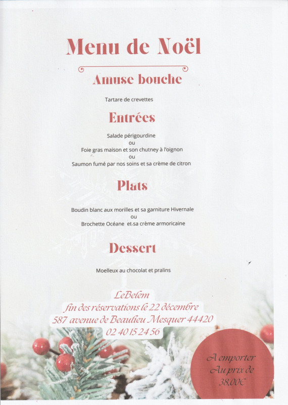 Mesquer -Quimiac- menu-de-noel-restaurant-le-belem