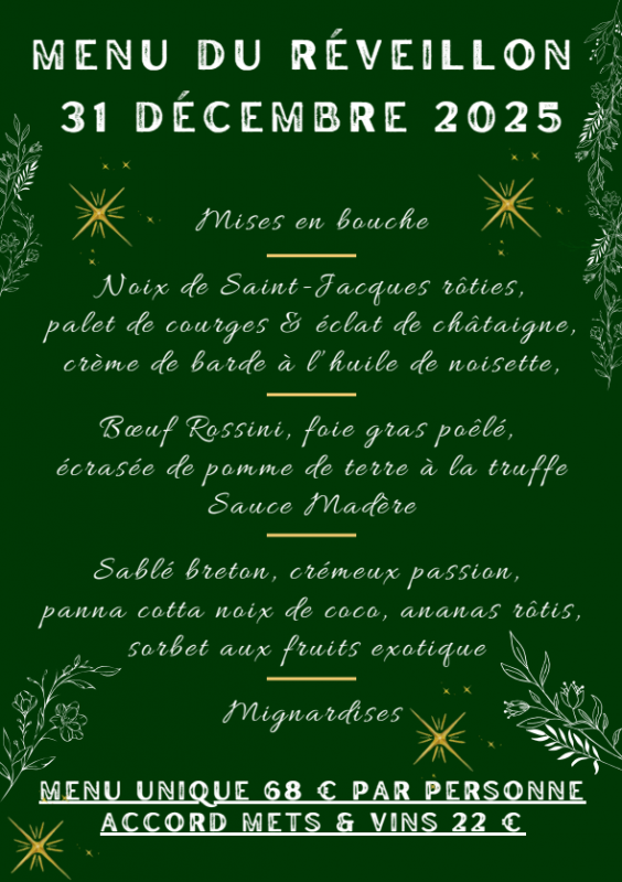 Menu du réveillon au restaurant Locco - Pornichet Menu du réveillon au restaurant Locco - Pornichet
