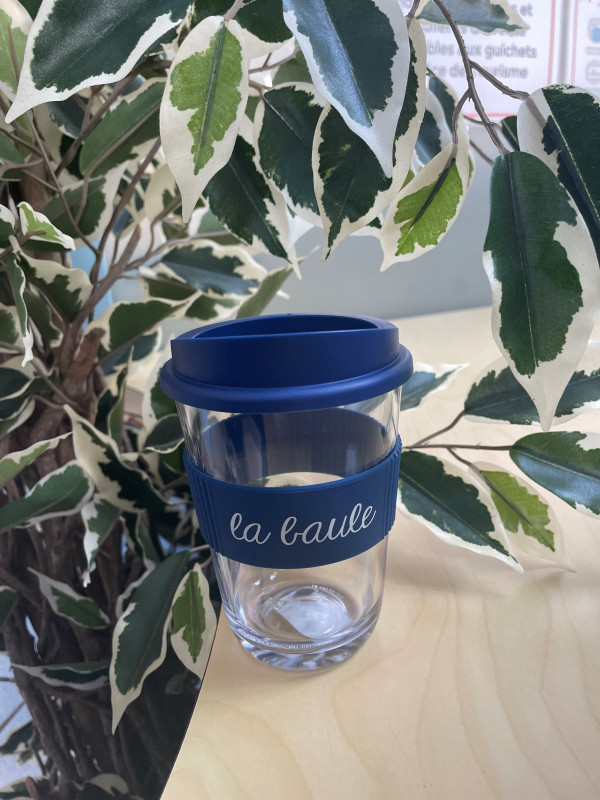 Mug couvercle La Baule bleu