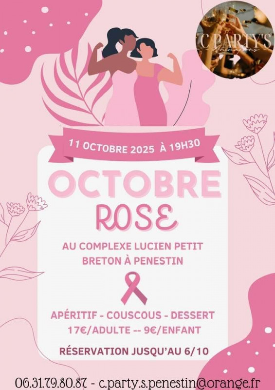 Octobre Rose - Repas dansant - Pénestin