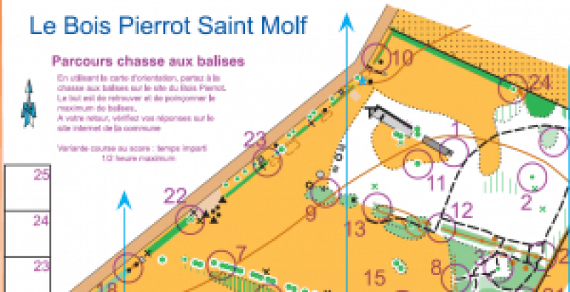 parcours d'orientation chasse aux balises du bois pierrot saint molf