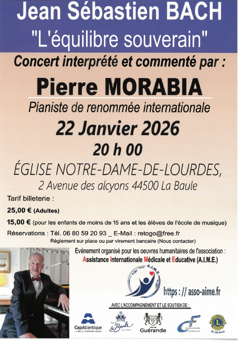 Pierre Morabia interprète Jean-Sébastien BACH L'équilibre souverain - La Baule