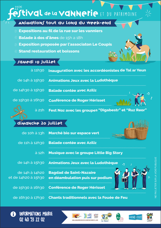 Programme 22ème Festival de la Vannerie et du Patrimoine