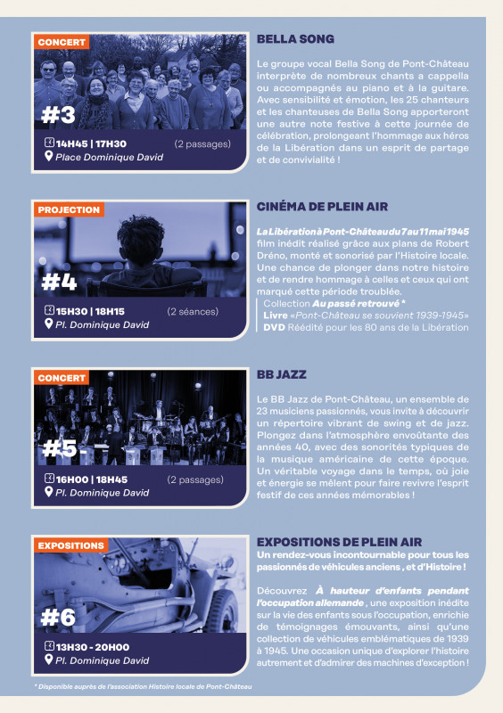 programme 80 ans de la libération de la poche