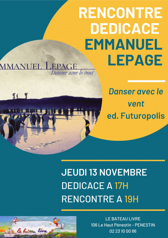 Rencontre dédicacée - Emmanuel Lepage - Le Bateau-Livre - Pénestin