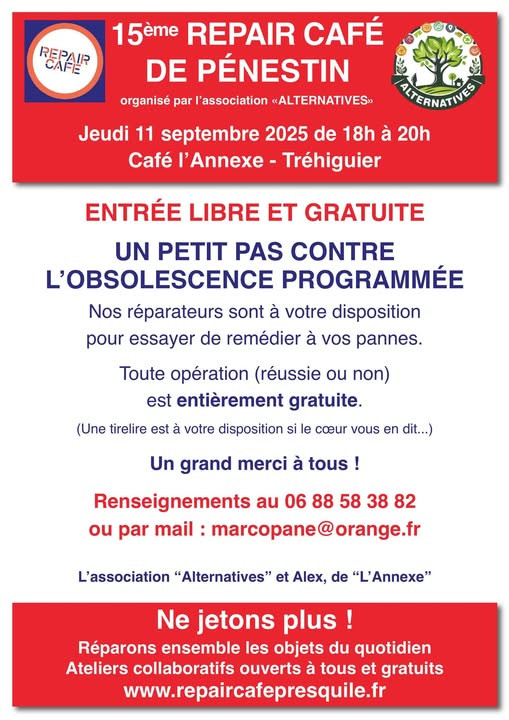 Repair café de Pénestin - Café l'Annexe - Pénestin
