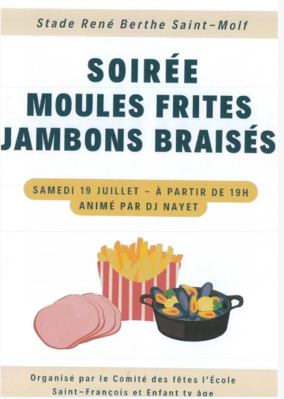 Soirée moules frites Saint-Molf