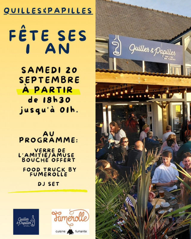 Soirée 1an - Quilles & Papilles - Pénestin