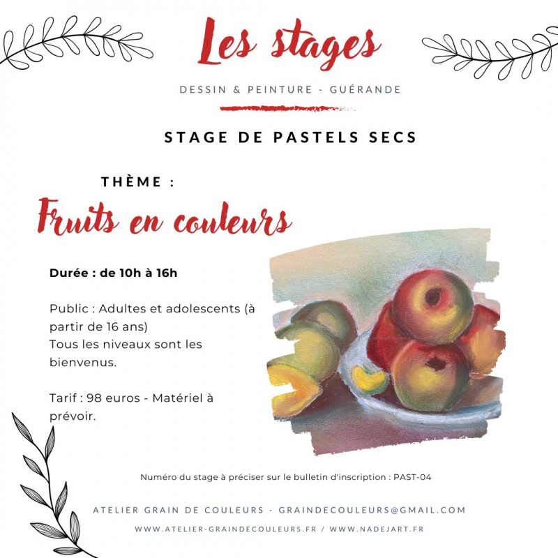 Stage de peinture - Guérande - Pastels secs