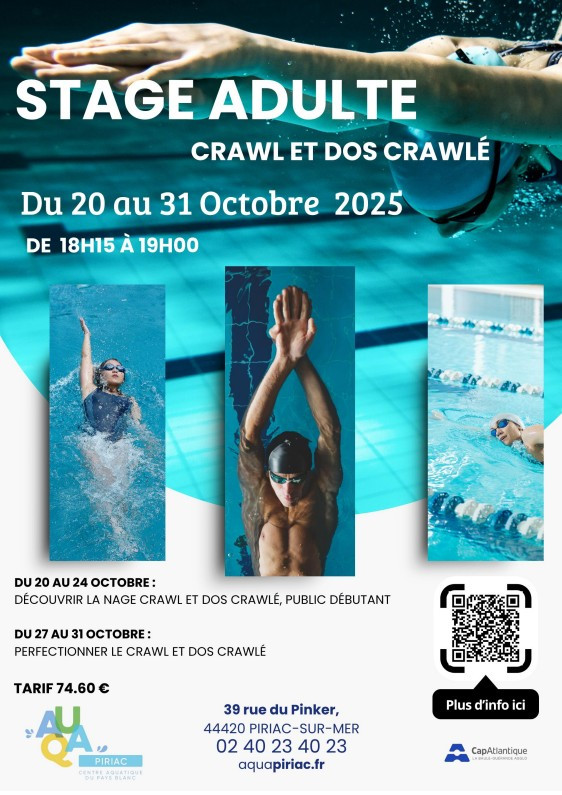 Stages de natation adultes - Piriac sur Mer