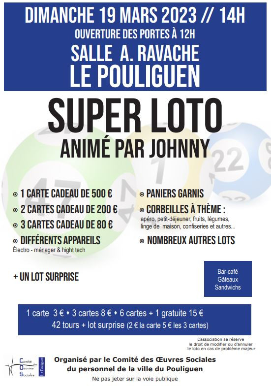 Super LOTO - COS  -  19 mars 2023