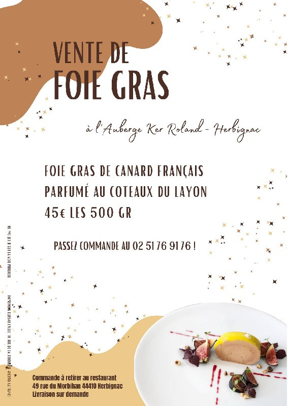 vente de foie gras à emporter - auberge de Ker Roland