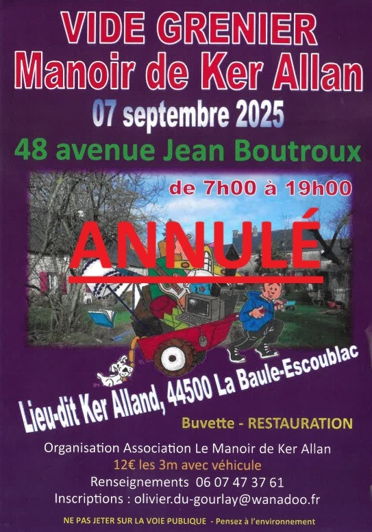Vide grenier au Manoir de Ker Allan - La Baule