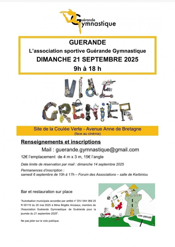 Vide grenier de l'association Guérande gymnastique - Guérande