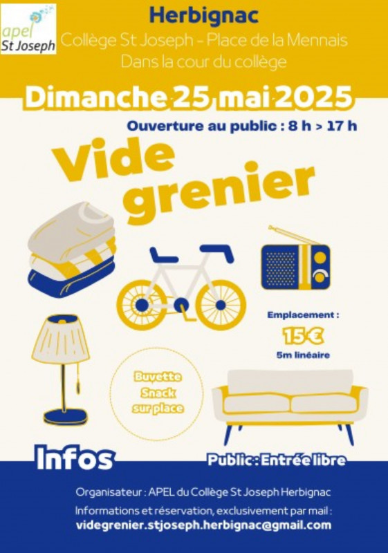 Vide-Greniers - APEL St-Joseph - Herbignac
