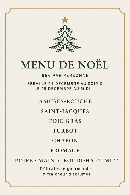 Vos fêtes de Noël avec le restaurant la Tête de l'Art - Guérande Vos fêtes de Noël avec le restaurant la Tête de l'Art - Guérande