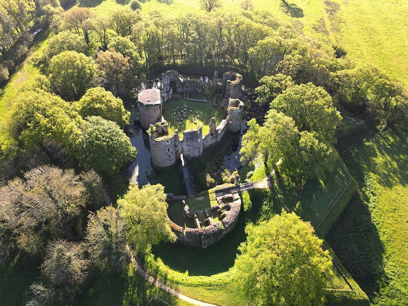 Vue aérienne Château de Ranrouët - Herbignac
